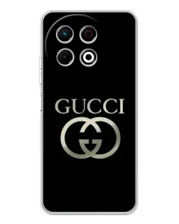Чехол для TECNO Spark 40 Pro с картинкой «Gucci — золото на черном» Чехол для TECNO Spark 40 Pro с картинкой «Gucci — золото на черном»