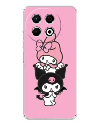 Чехол для TECNO Spark 40 Pro с картинкой «My Melody и Kuromi» Чехол для TECNO Spark 40 Pro с картинкой «My Melody и Kuromi»
