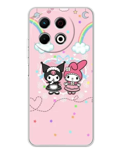 Чехол для TECNO Spark 40 Pro с картинкой «My Melody и Kuromi» Чехол для TECNO Spark 40 Pro с картинкой «My Melody и Kuromi»