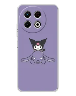 Чехол для TECNO Spark 40 Pro с картинкой «Kuromi на лиловом фоне»