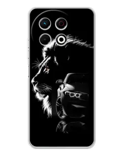 Чохол для TECNO Spark 40 Pro з картинкою «BMW та лев»
