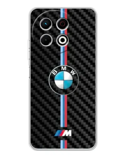 Чехол для TECNO Spark 40 Pro с картинкой «Эмблема BMW и карбон» Чехол для TECNO Spark 40 Pro с картинкой «Эмблема BMW и карбон»
