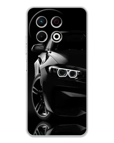 Чехол для TECNO Spark 40 Pro с картинкой «Черная BMW — профиль» Чехол для TECNO Spark 40 Pro с картинкой «Черная BMW — профиль»