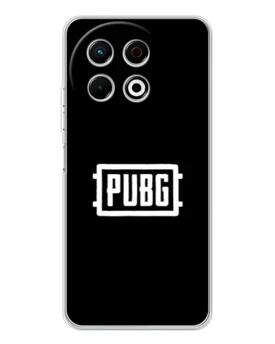 Чехол для TECNO Spark 40 Pro с картинкой «Лого BMW — металлический блеск»