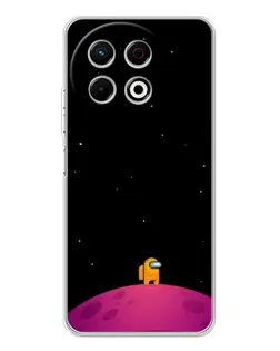 Чехол для TECNO Spark 40 Pro с картинкой «Одинокий герой на планете» Чехол для TECNO Spark 40 Pro с картинкой «Одинокий герой на планете»