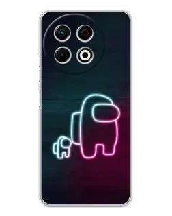 Чехол для TECNO Spark 40 Pro с картинкой «Among Us неон-арт»