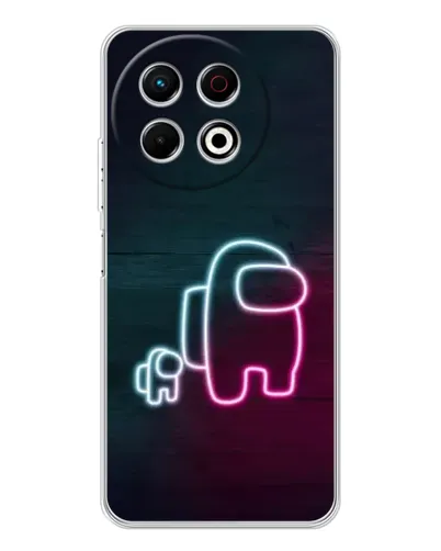 Чехол для TECNO Spark 40 Pro с картинкой «Among Us неон-арт» Чехол для TECNO Spark 40 Pro с картинкой «Among Us неон-арт»