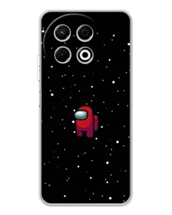 Чехол для TECNO Spark 40 Pro с картинкой «Красный Among Us»