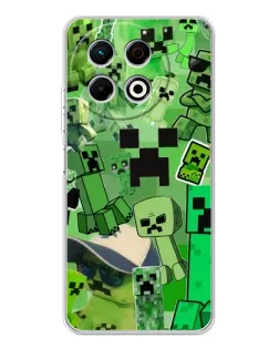 Чохол для TECNO Spark 40 Pro з картинкою «Кріпери Minecraft»