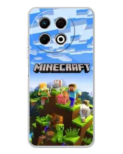 Чохол для TECNO Spark 40 Pro з картинкою «Minecraft класичний світ»