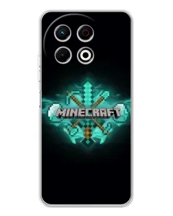 Чохол для TECNO Spark 40 Pro з картинкою «Minecraft Diamond лого»