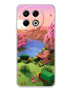 Чохол для TECNO Spark 40 Pro з картинкою «Рожеве дерево Minecraft»