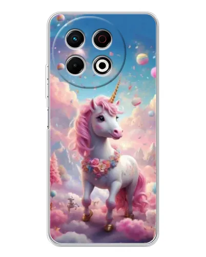 Чехол для TECNO Spark 40 Pro с картинкой «Единорог среди облаков» Чехол для TECNO Spark 40 Pro с картинкой «Единорог среди облаков»