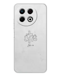 Чехол для TECNO Spark 40 Pro с картинкой «Иоанна 3:16 Крест»