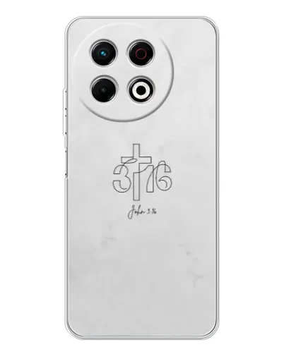 Чехол для TECNO Spark 40 Pro с картинкой «Иоанна 3:16 Крест»
