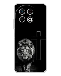 Чехол для TECNO Spark 40 Pro с картинкой «Лев и Крест»