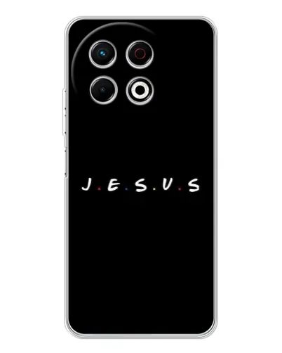 Чехол для TECNO Spark 40 Pro с картинкой «Точки веры J.E.S.U.S.»