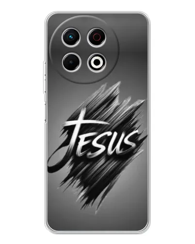 Чехол для TECNO Spark 40 Pro с картинкой «Надпись Jesus Graffiti»