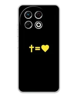 Чехол для TECNO Spark 40 Pro с картинкой «Сердце и Крест» Чехол для TECNO Spark 40 Pro с картинкой «Сердце и Крест»