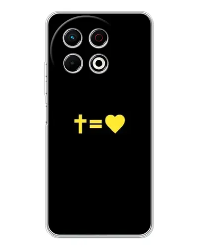 Чехол для TECNO Spark 40 Pro с картинкой «Сердце и Крест»
