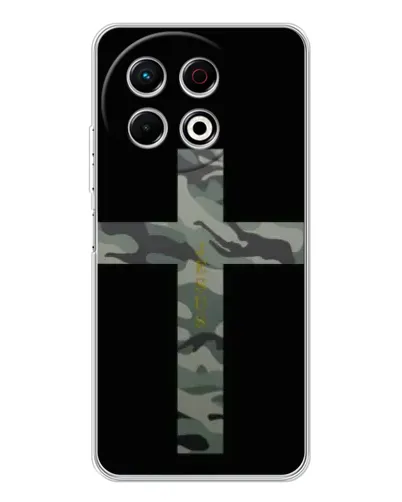 Чехол для TECNO Spark 40 Pro с картинкой «Милитари Крест»
