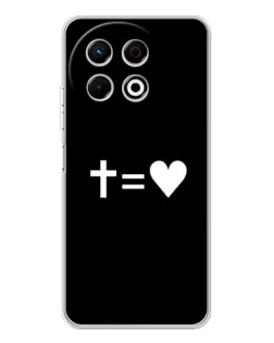 Чехол для TECNO Spark 40 Pro с картинкой «Крест и Сердце» Чехол для TECNO Spark 40 Pro с картинкой «Крест и Сердце»