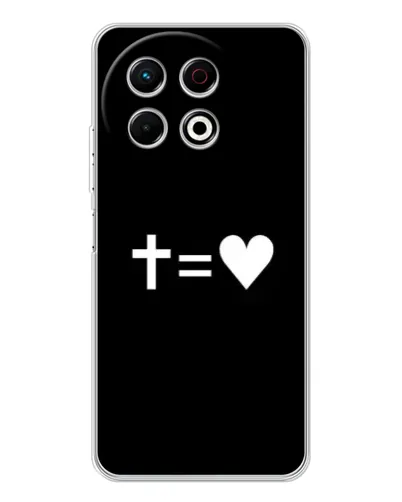 Чехол для TECNO Spark 40 Pro с картинкой «Крест и Сердце»