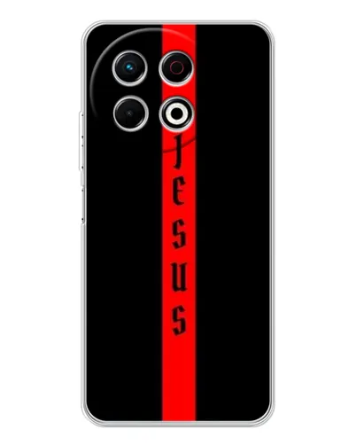 Чехол для TECNO Spark 40 Pro с картинкой «Красная линия веры»