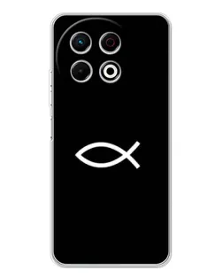 Чехол для TECNO Spark 40 Pro с картинкой «Символ рыбы Jesus» Чехол для TECNO Spark 40 Pro с картинкой «Символ рыбы Jesus»