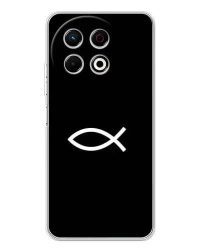 Чехол для TECNO Spark 40 Pro с картинкой «Символ рыбы Jesus» Чехол для TECNO Spark 40 Pro с картинкой «Символ рыбы Jesus»