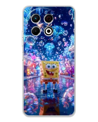 Чехол для TECNO Spark 40 Pro с картинкой «Неоновый океан»
