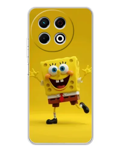 Чехол для TECNO Spark 40 Pro с картинкой «Позитивный Губка Боб»
