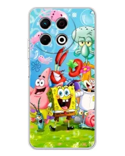 Чехол для TECNO Spark 40 Pro с картинкой «Губка Боб и друзья»