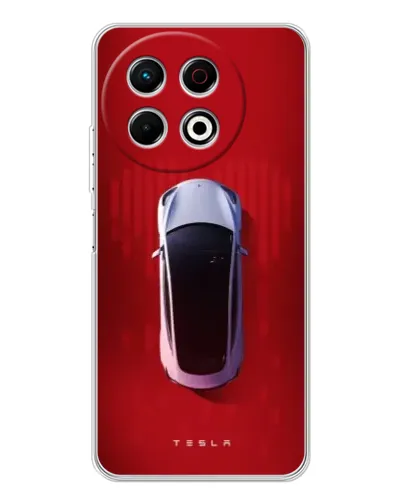 Чехол для TECNO Spark 40 Pro с картинкой «Tesla Top View»