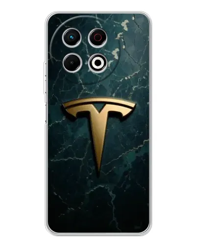 Чехол для TECNO Spark 40 Pro с картинкой «Мраморная Tesla Gold»