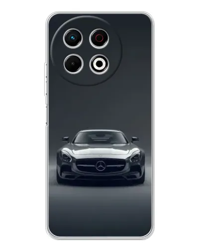 Чехол для TECNO Spark 40 Pro с картинкой «Mercedes на черном» Чехол для TECNO Spark 40 Pro с картинкой «Mercedes на черном»