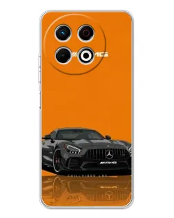 Чехол для TECNO Spark 40 Pro с картинкой «Оранжевый Mercedes AMG»