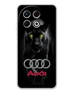 Чехол для TECNO Spark 40 Pro с картинкой «Пантера и Audi» Чехол для TECNO Spark 40 Pro с картинкой «Пантера и Audi»