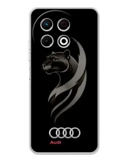 Чехол для TECNO Spark 40 Pro с картинкой «Графика — пантера и Audi» Чехол для TECNO Spark 40 Pro с картинкой «Графика — пантера и Audi»