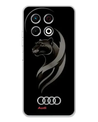 Чехол для TECNO Spark 40 Pro с картинкой «Графика — пантера и Audi» Чехол для TECNO Spark 40 Pro с картинкой «Графика — пантера и Audi»