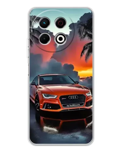 Чехол для TECNO Spark 40 Pro с картинкой «Audi — закат» Чехол для TECNO Spark 40 Pro с картинкой «Audi — закат»