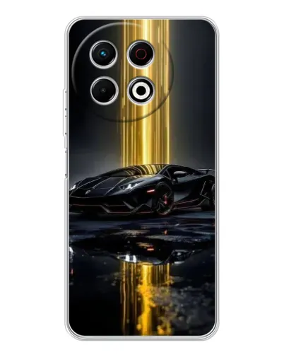 Чехол для TECNO Spark 40 Pro с картинкой «Ночной Lamborghini драйв»