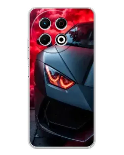 Чехол для TECNO Spark 40 Pro с картинкой «Lamborghini красное сияние»