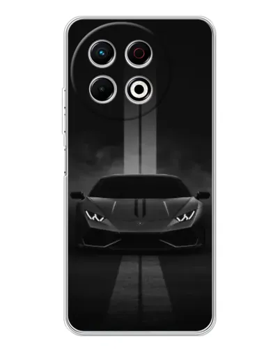 Чехол для TECNO Spark 40 Pro с картинкой «Lamborghini симметрия дорог»