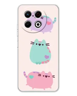 Чехол для TECNO Spark 40 Pro с картинкой «Pusheen трио»