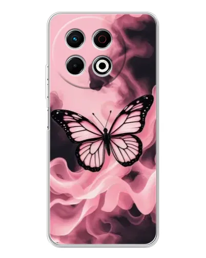 Чехол для TECNO Spark 40 Pro с картинкой «Бабочка в дыму»