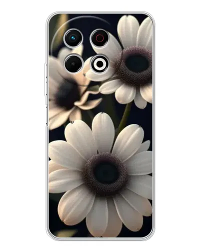 Чехол для TECNO Spark 40 Pro с картинкой «Белые маргаритки макро» Чехол для TECNO Spark 40 Pro с картинкой «Белые маргаритки макро»