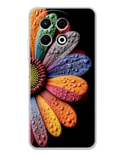 Чехол для TECNO Spark 40 Pro с картинкой «Радужный цветок» Чехол для TECNO Spark 40 Pro с картинкой «Радужный цветок»