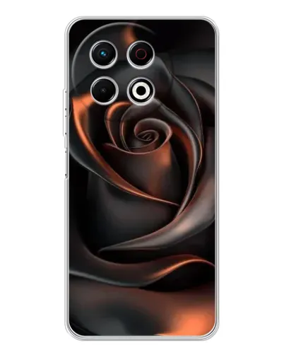 Чехол для TECNO Spark 40 Pro с картинкой «Шелковая черная роза» Чехол для TECNO Spark 40 Pro с картинкой «Шелковая черная роза»