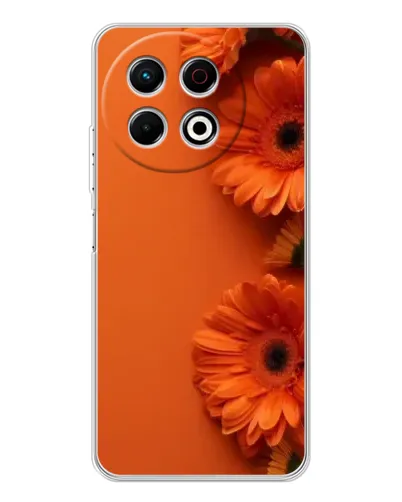 Чехол для TECNO Spark 40 Pro с картинкой «Оранжевые герберы» Чехол для TECNO Spark 40 Pro с картинкой «Оранжевые герберы»